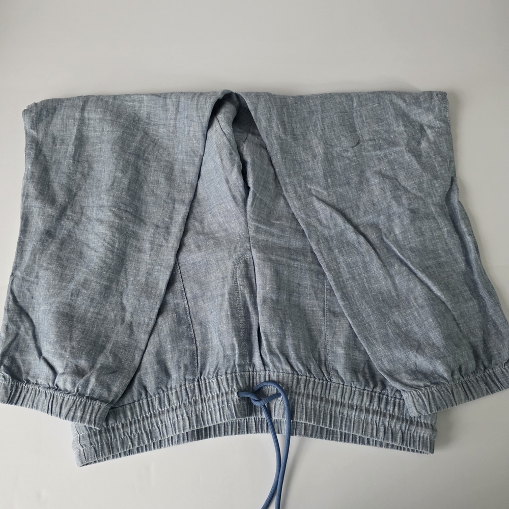 Athleta Retreat Linen Jogger Pants-Chambray Blue-Size 12 Petite 100% Linen - Picture 14 of 14